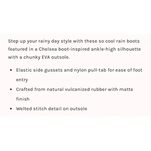 Hunter Chelsea Refined Stitched Rain Boots